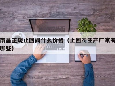 南昌正规止回阀什么价格（止回阀生产厂家有哪些）