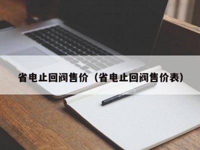 省电止回阀售价（省电止回阀售价表）